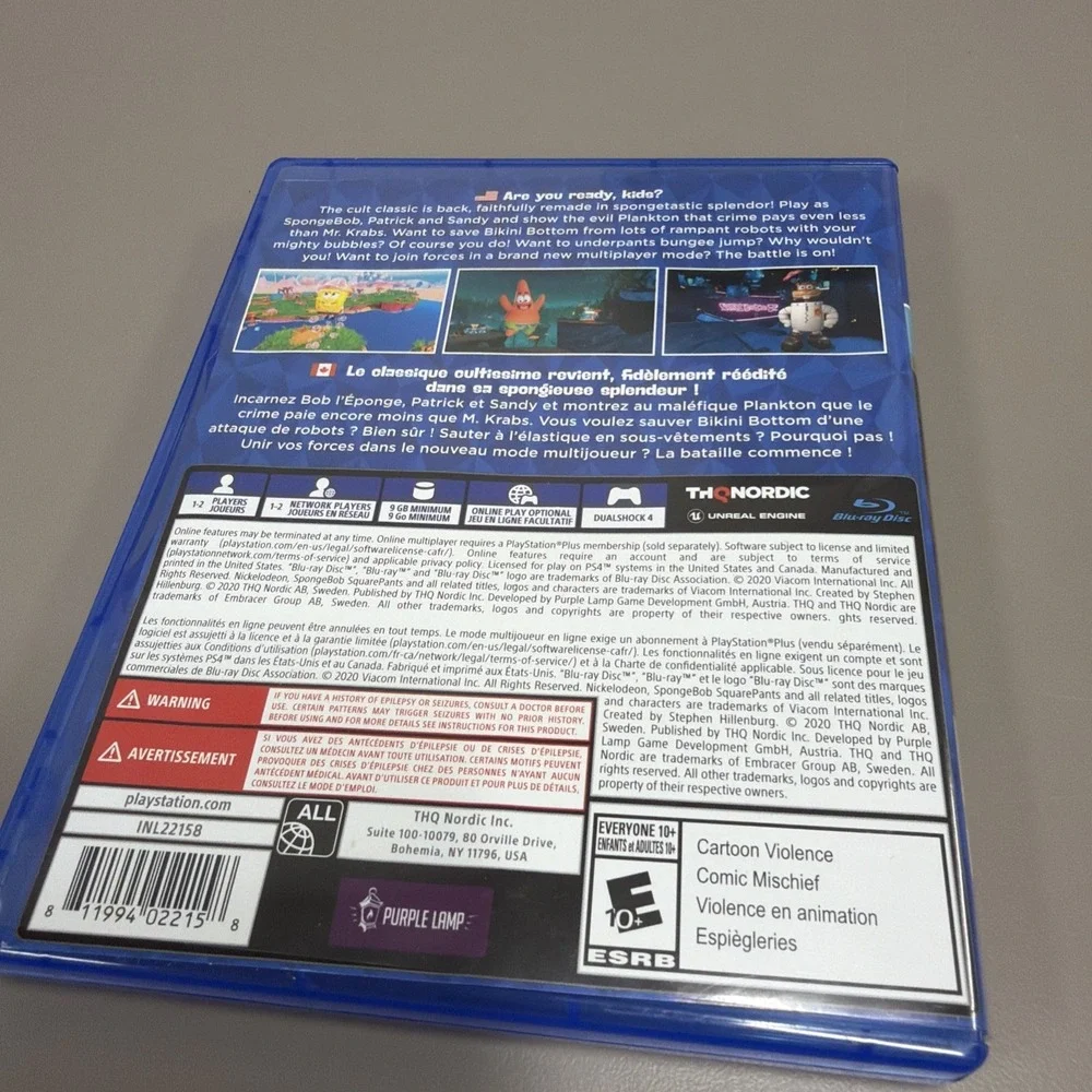 SpongeBob SquarePants: Battle for Bikini Bottom – Rehydrated - Sony PS4 -